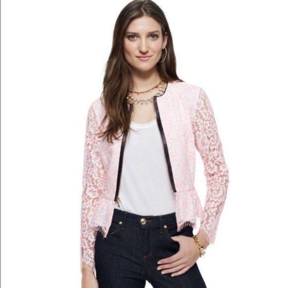 Juicy Couture Neon Corded Lace Zip Jacket